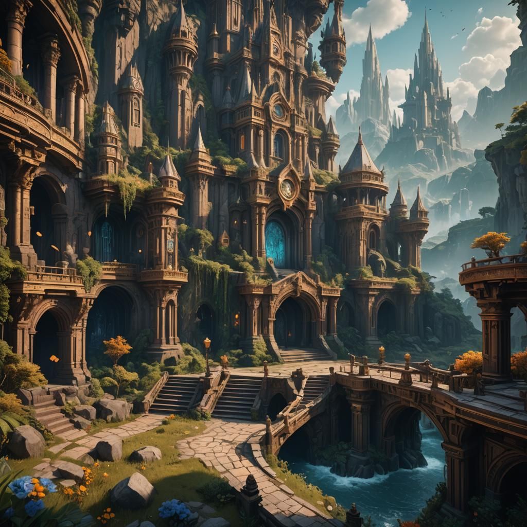 Detailed Crypto Concept Art in Deep Color