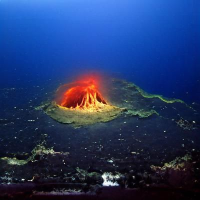 Underwater Volcano Eruption