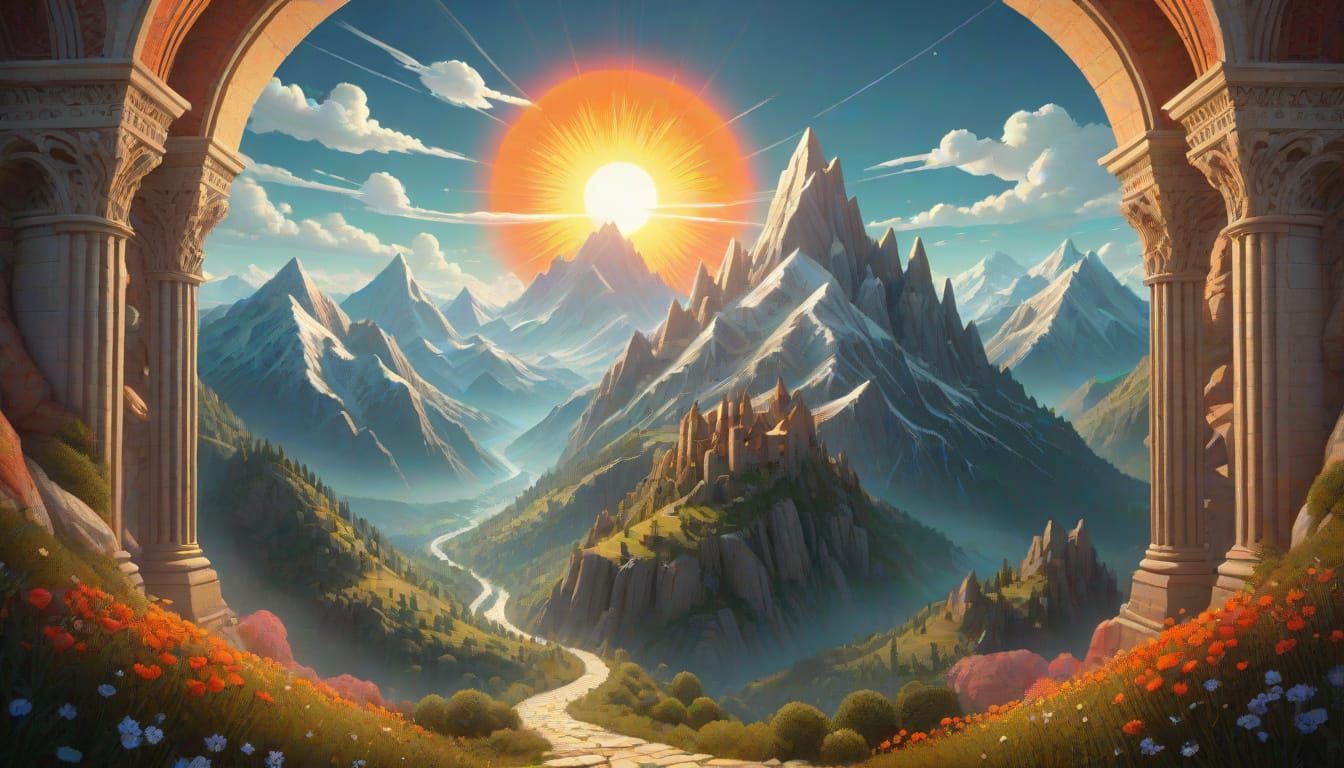 Ethereal Romance in Romanesque Style