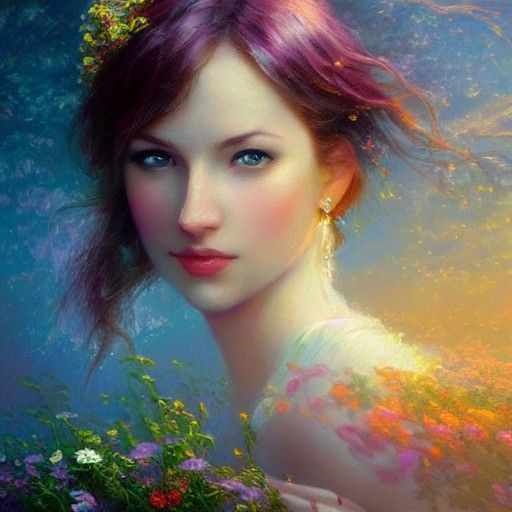 Ethereal Portrait of a Young Woman in Cinematic Style