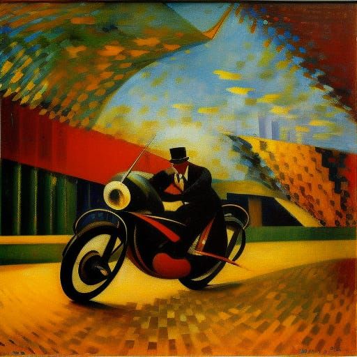 Marinetti Boccioni Carra Balla Italian Futurism painting of ...