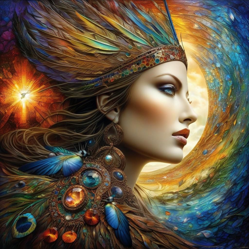 The Seeker: Mixed Media Masterpiece