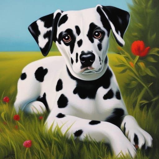 Floral Dalmatian 2