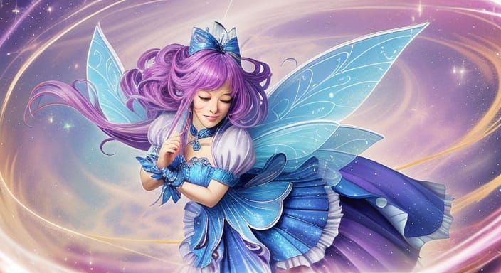 Whimsical Fairy Dust Swirls in Sparkling Colors