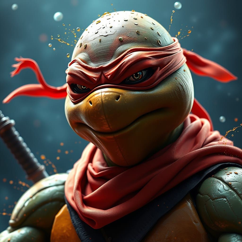 TMNT Michaelangelo in Vibrant Orange Masked Glory