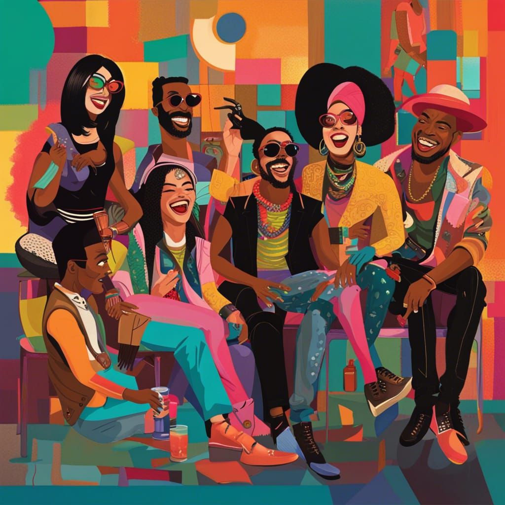 Diverse Group of Friends Laughing Together