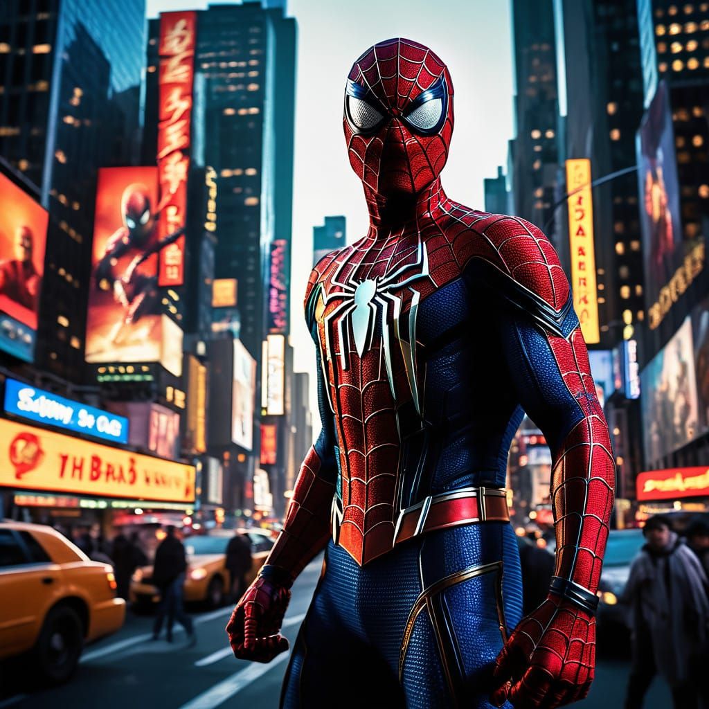Epic Spiderman Suits Swing Through Vibrant New York City Str...