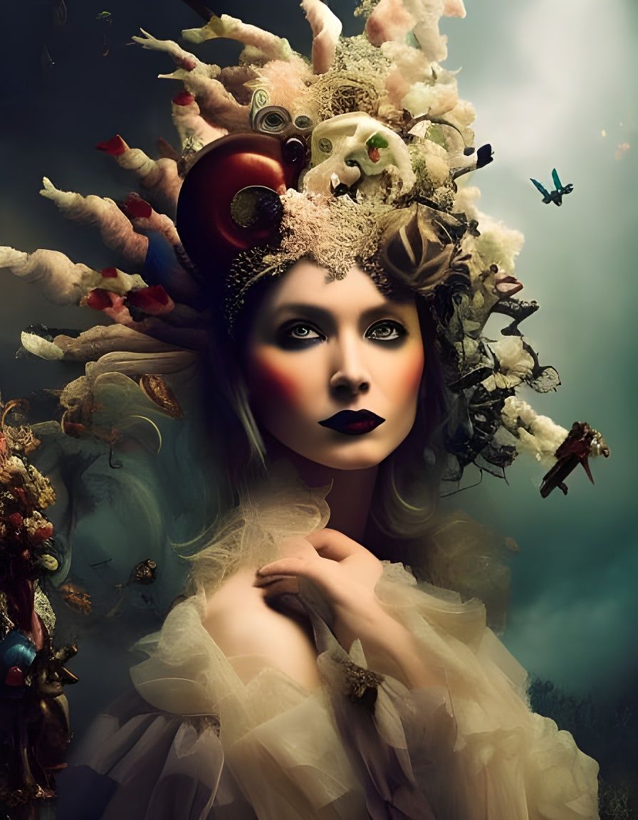 Head and shoulder portrait of the mentally insane