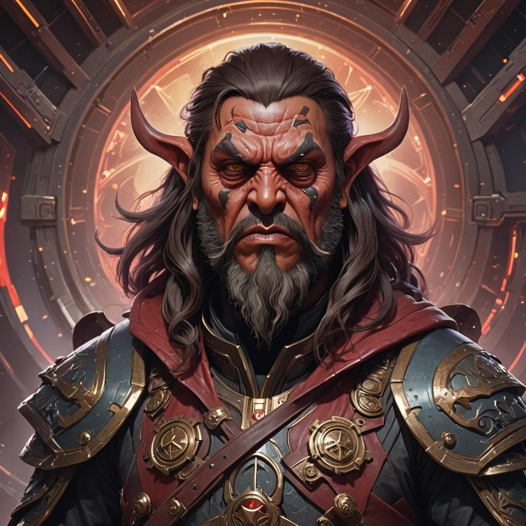 Detailed Portrait of a Space Pirate Hybrid