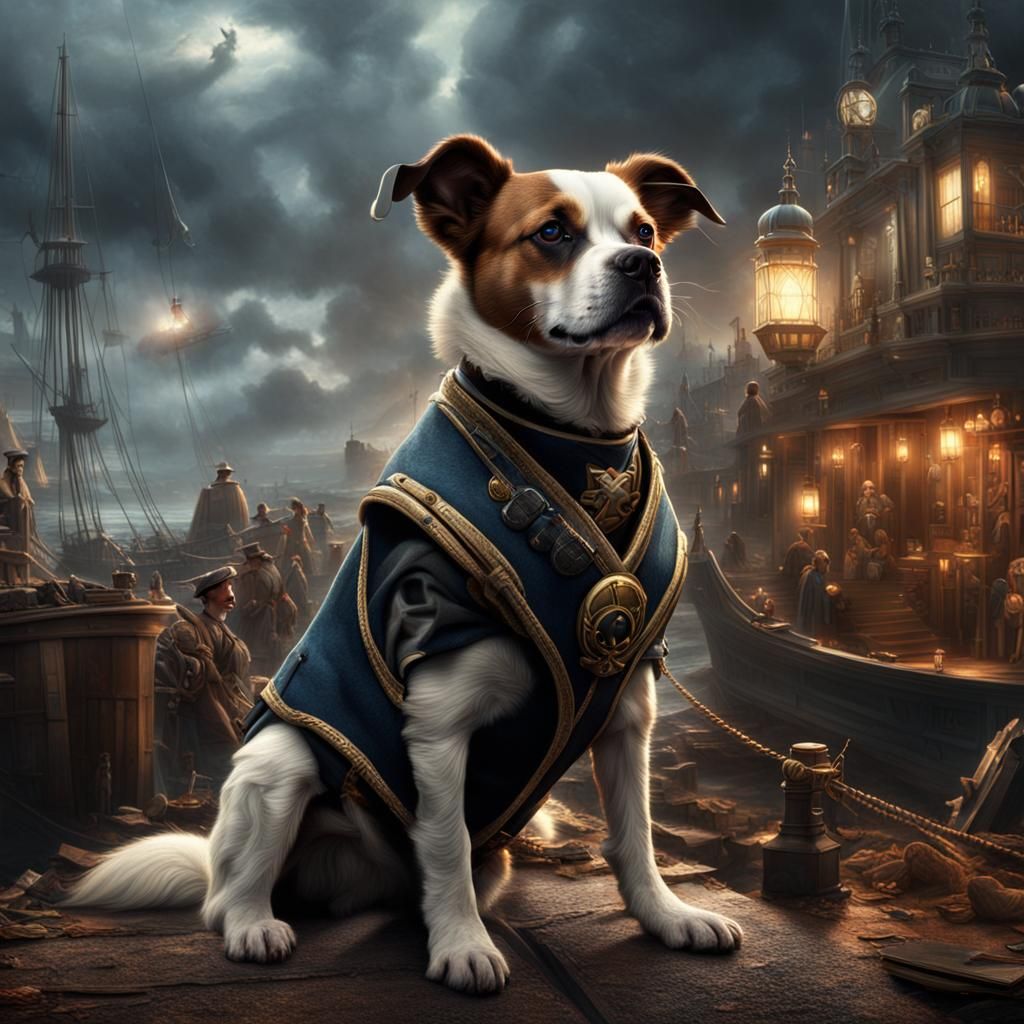 Captain Jack Dog: Epic Cinematic Digital Painting