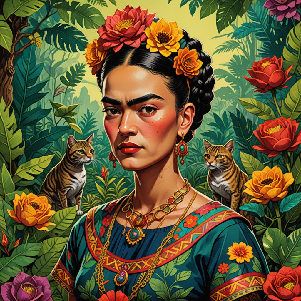 Frida Kahlo in Vibrant Comic Book Art