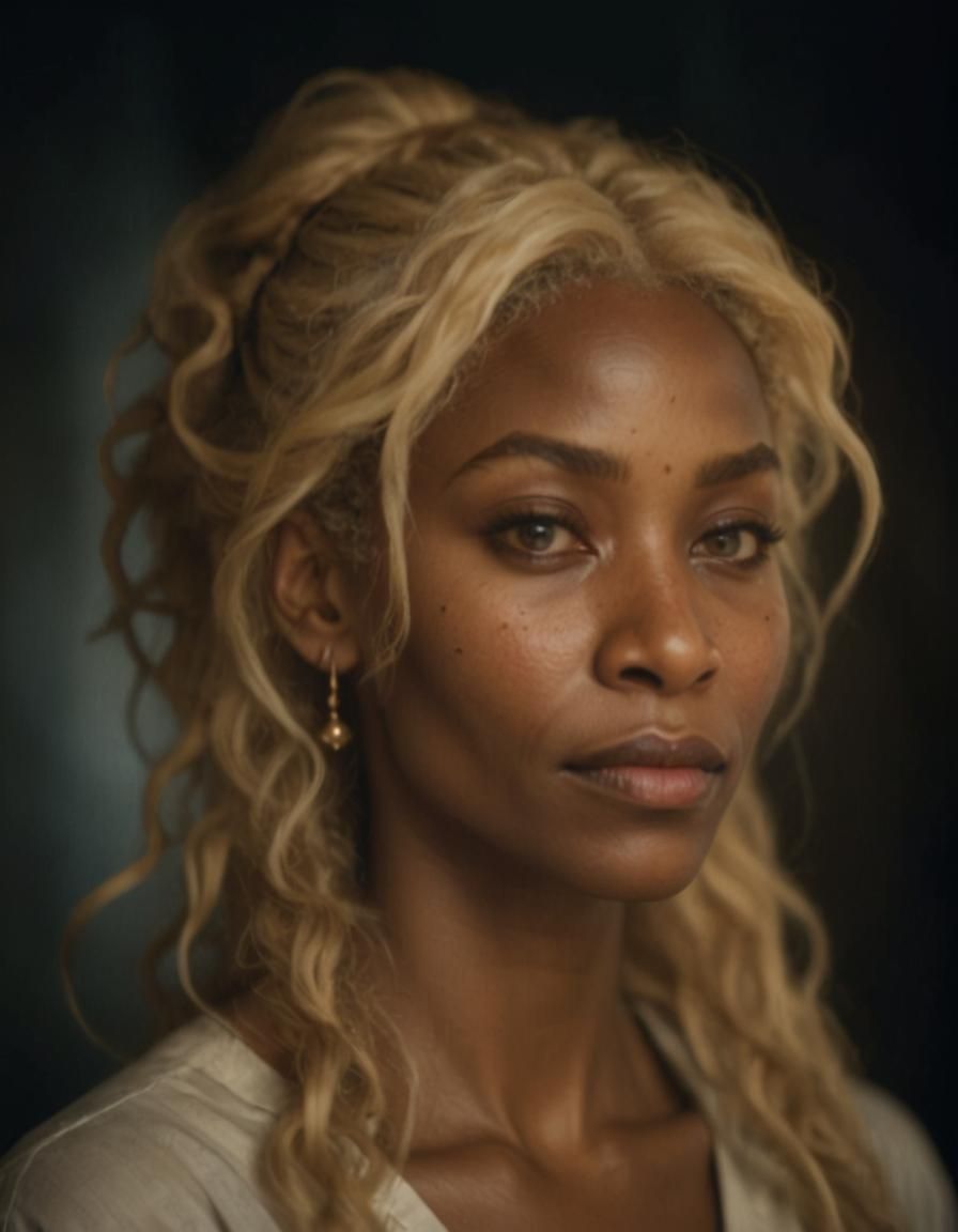 Intricate Portrait of a Black Woman in Digital Art