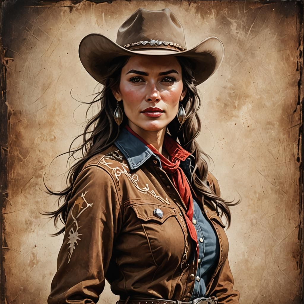 Cowboy Woman Portrait