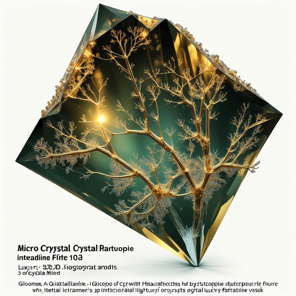 Ornate Octagon Crystal with Dendritic Growth