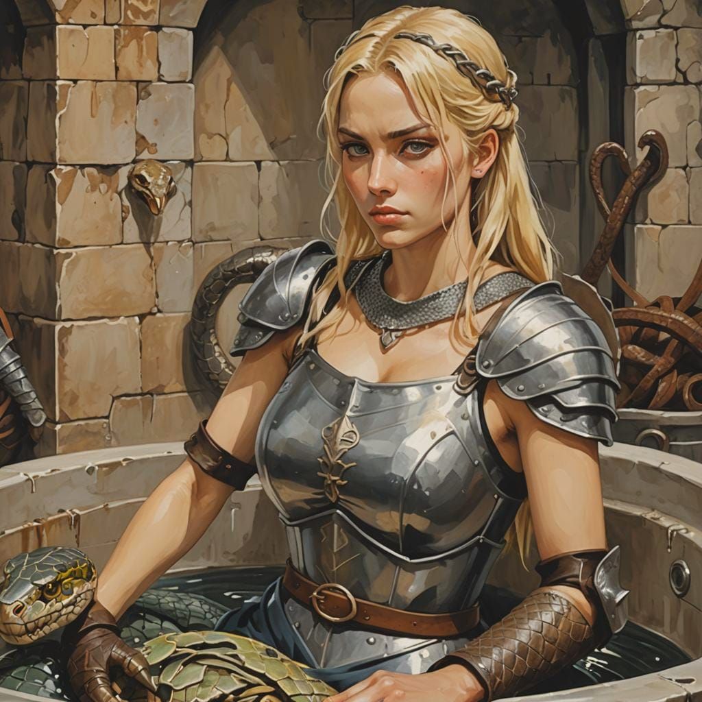 Medieval Fantasy: Warrior and Benevolent Princess