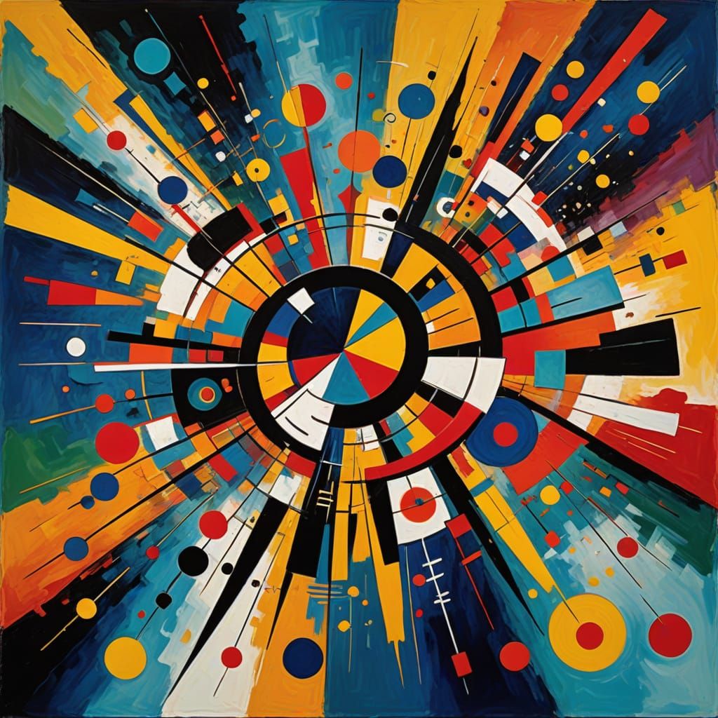 Vibrant Abstract Art in Kandinsky Style