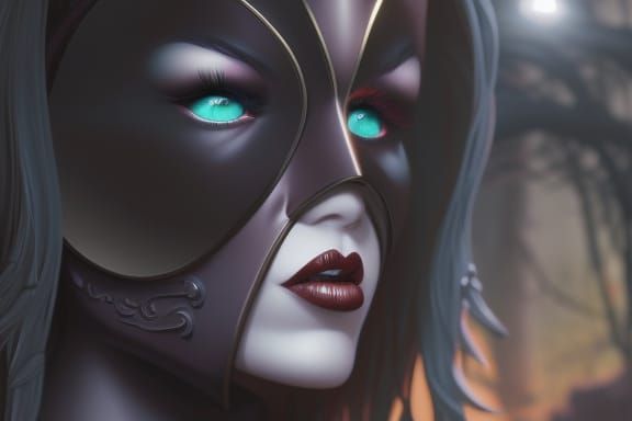 Cute Monster Girl as Comic Book Art