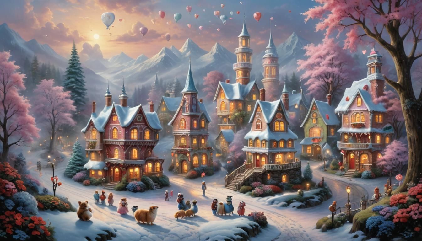 Valentine Candyland Hamster in Ethereal Style