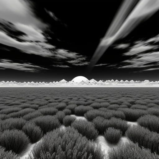 Black & White Surreal Land