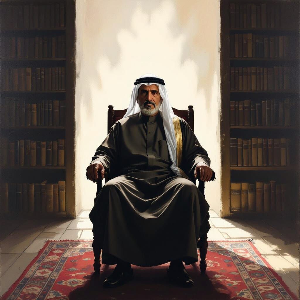 Al-Jawahiri Portrait in the Style of Classic Masters