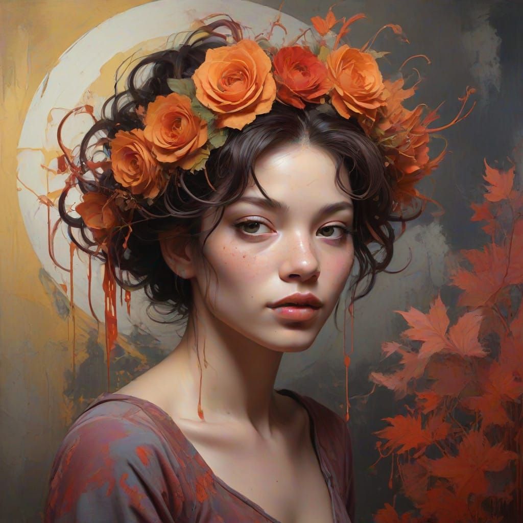 Surreal Landscape in Abstract Watercolor and Ink