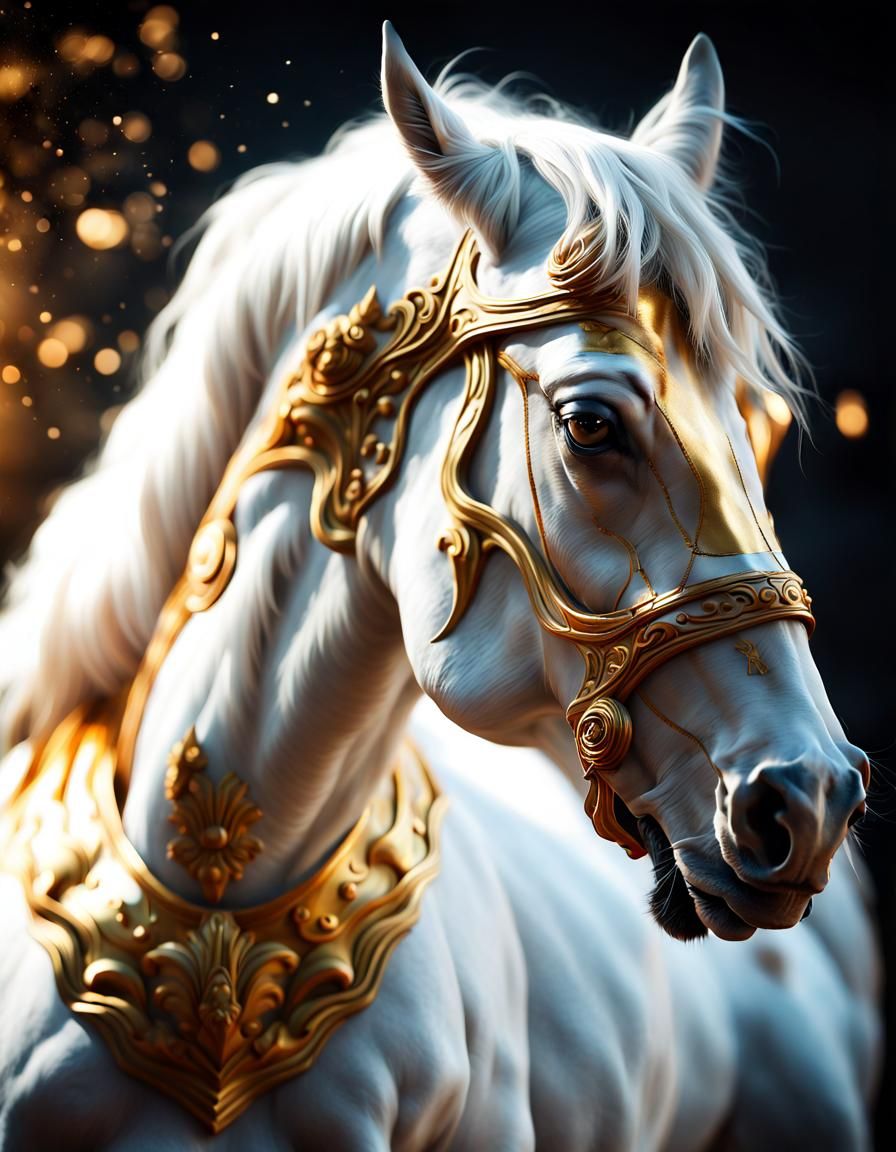 A white horse