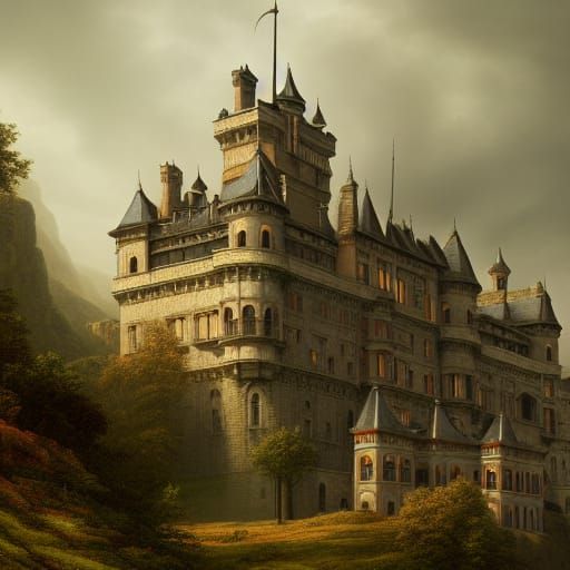 Epic 19th Century Castle: Digital Matte Painting