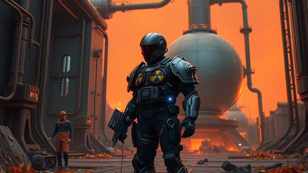 Post-Apocalyptic Nuclear Armor in a Haunting, Fantastical Sc...