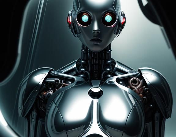 Glimmering Cyborgs in a Digital Comic Book Style