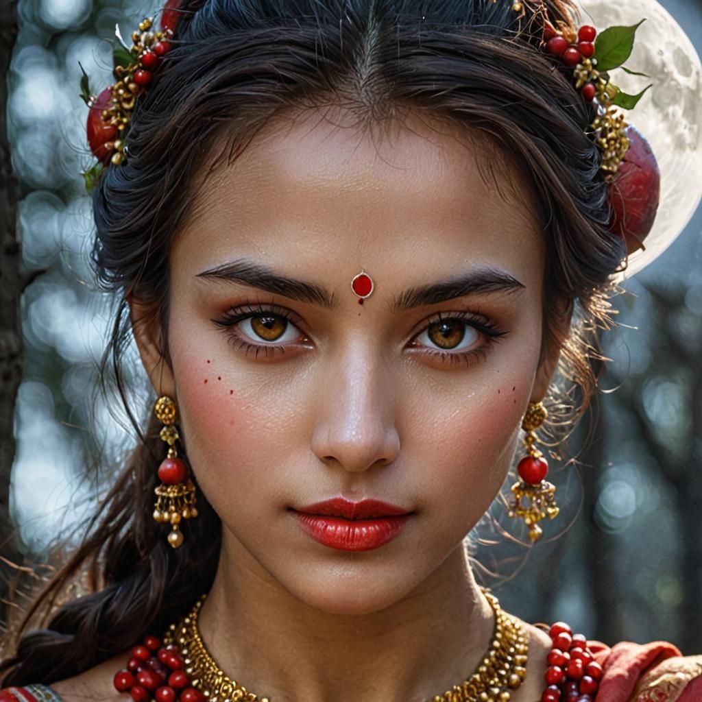 Captivating Young Woman: High-Quality HDR Portrait