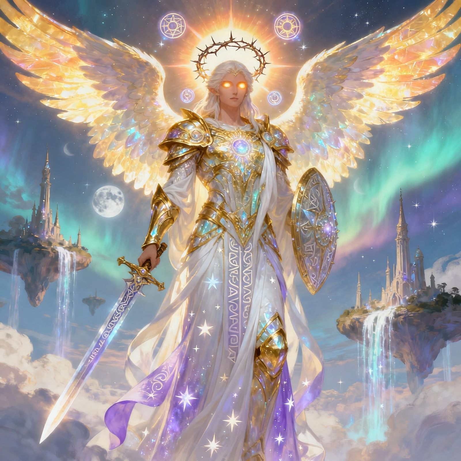Celestial Paragon Seraphael in Golden Armor