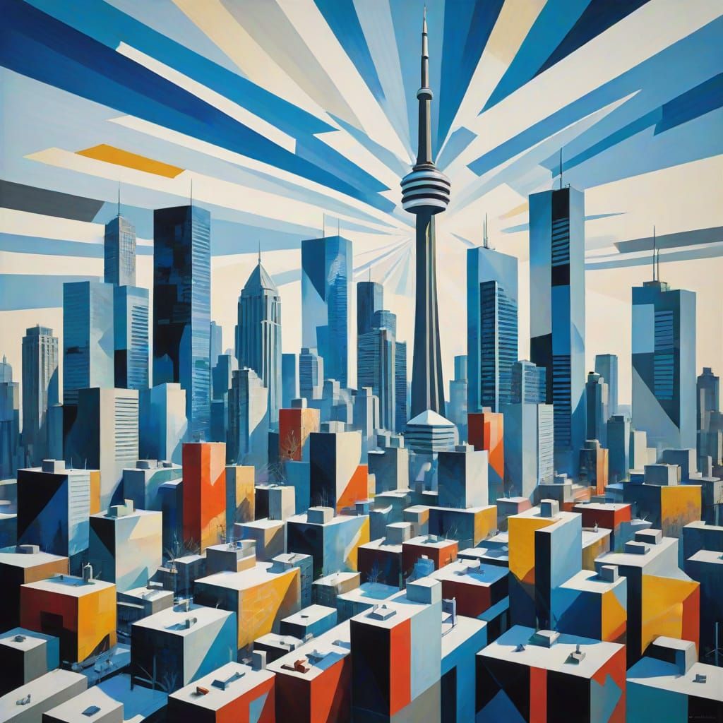 Cubist Toronto: A Geometric Cityscape
