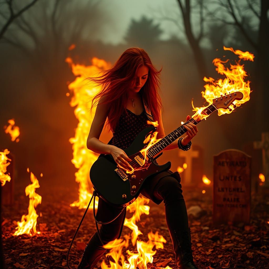 Surreal Cinematic Poet Shreds on Blazing Guitar in Inferno-H...