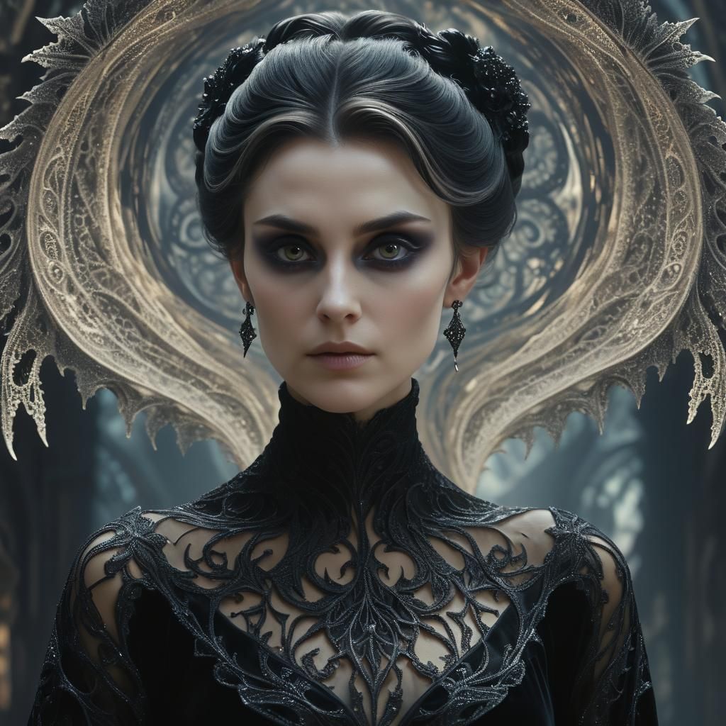 The Morrigan in Fractal Style with Cinematic Lighting