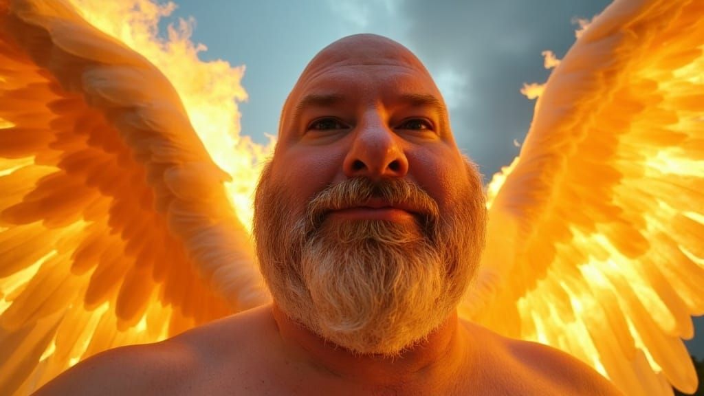 Celestial Angel Portrait in Radiant Light