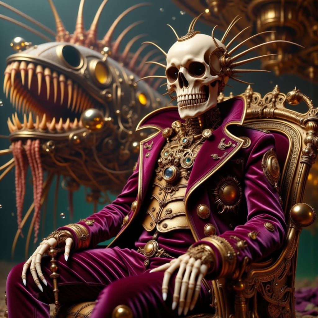 Steampunk Skeleton Ruler of the Alien Deep