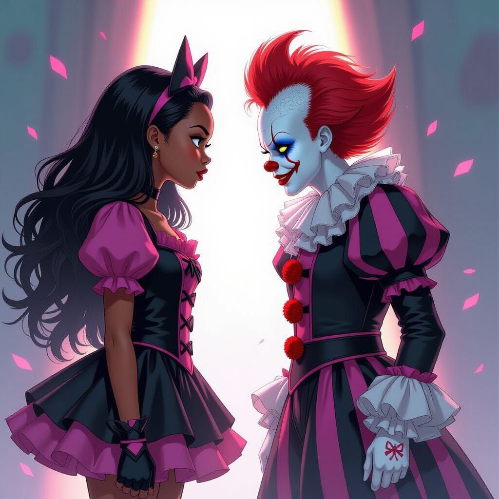 African American College Girl Faces Pennywise in Epic Battle
