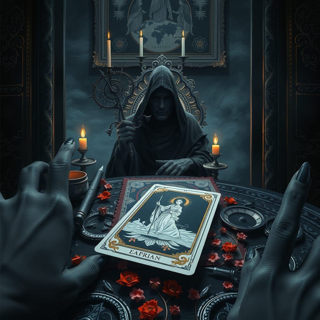 Dark fantasy tarot card