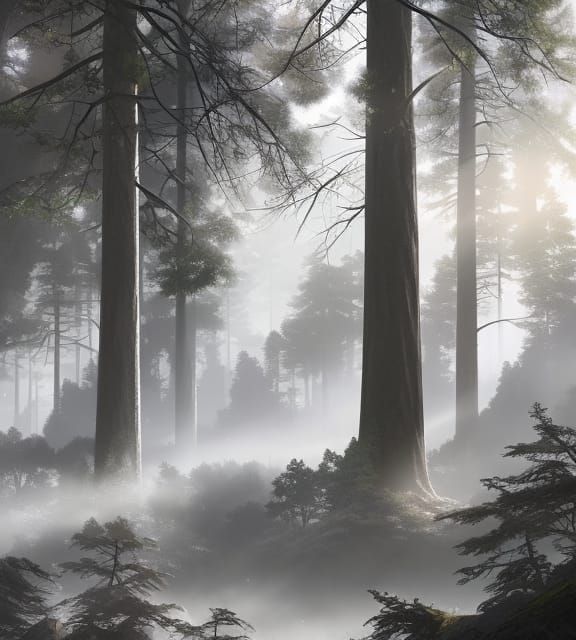 Utopian Forest Wallpaper in Digital Painting Style