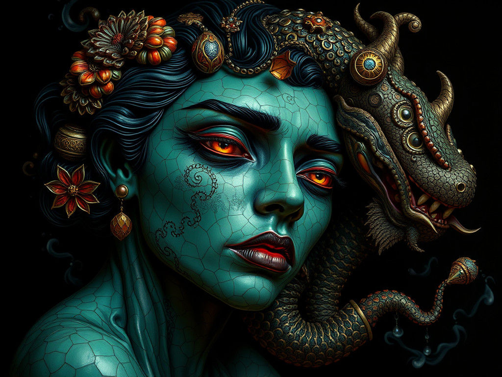 Dichroic Portrait Over Dark Tsingy