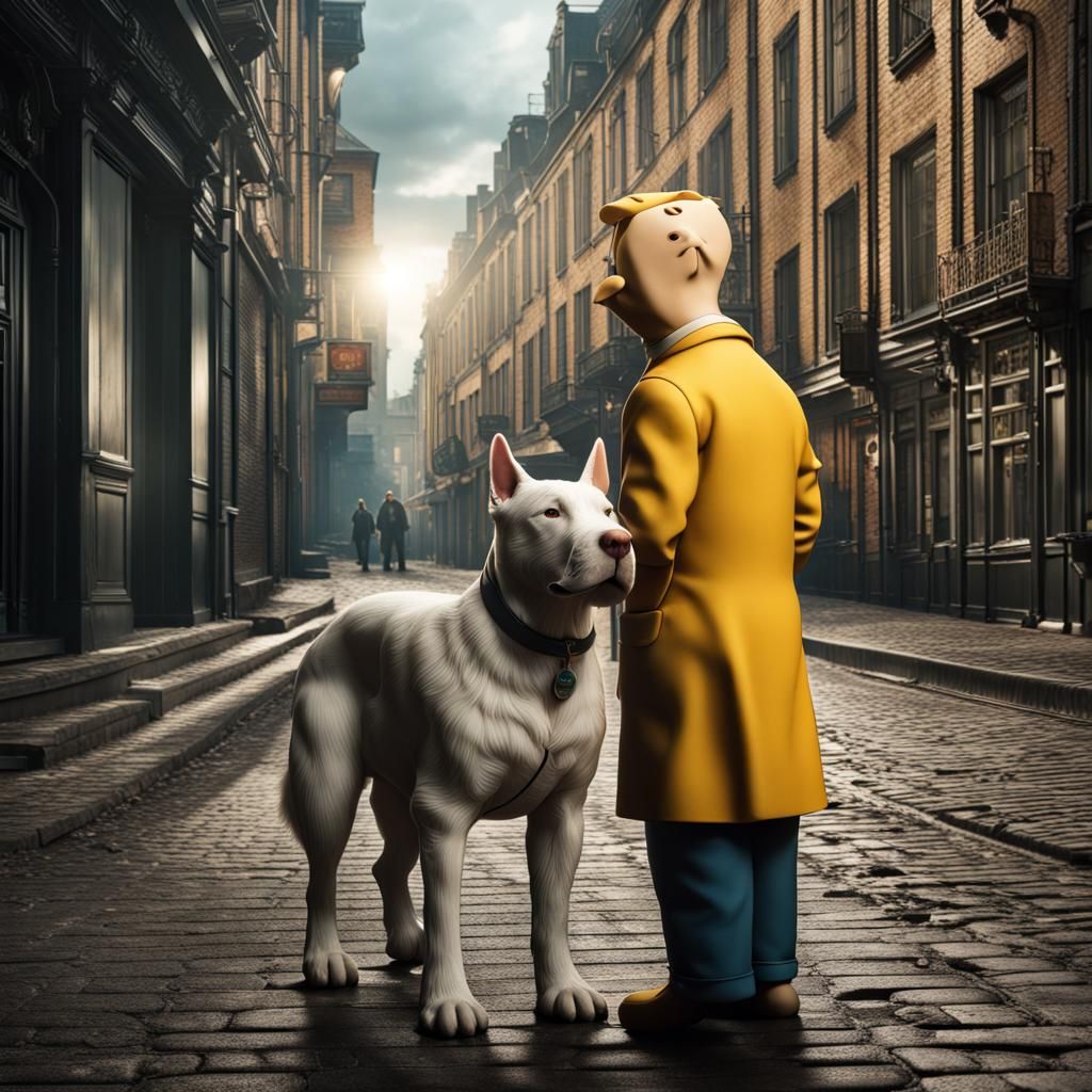 Realistic Tintin in Hyperrealistic Style