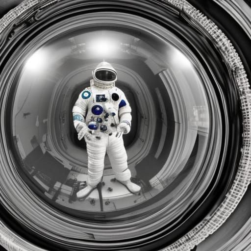 Hyperrealistic Spacesuit View in HDR