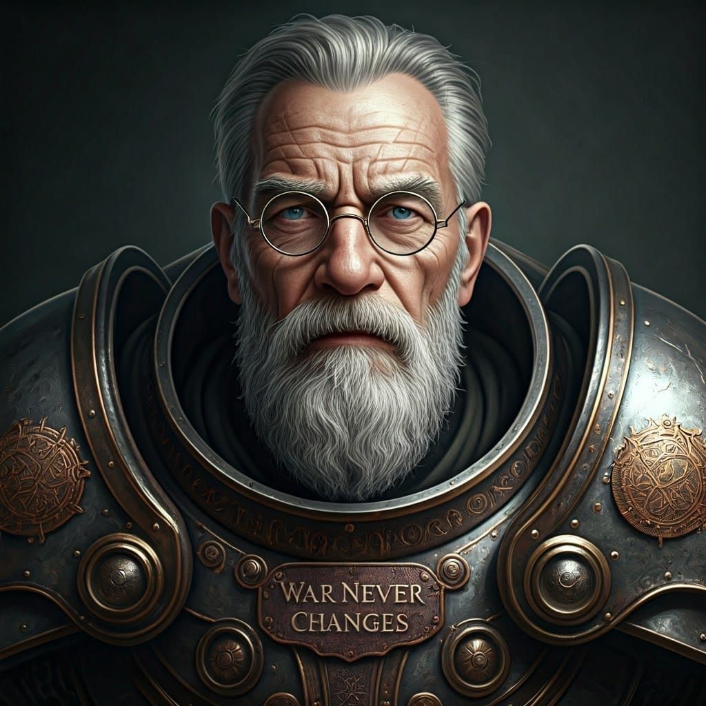 Aetherpunk Artificer in Dark Fantasy Portrait