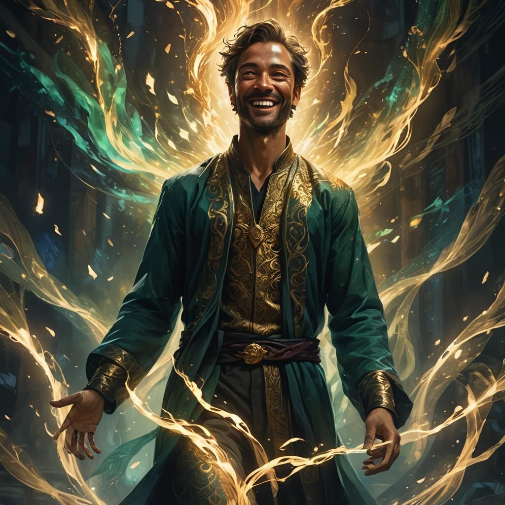 Radiant Light Emanating from Joyful Heart