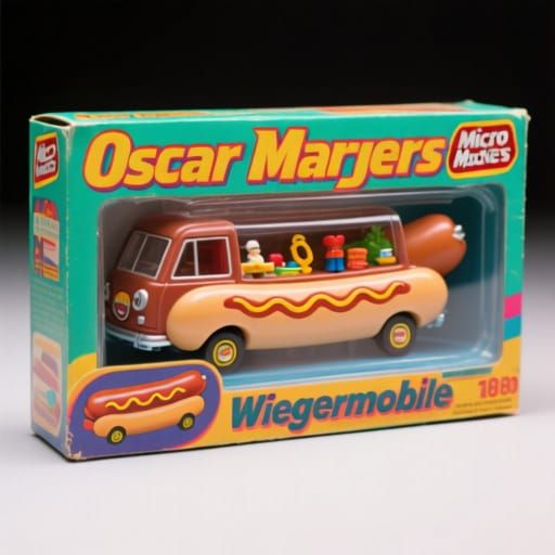 Mint 1980s Oscar Mayer Wienermobile Micro Machines Playset