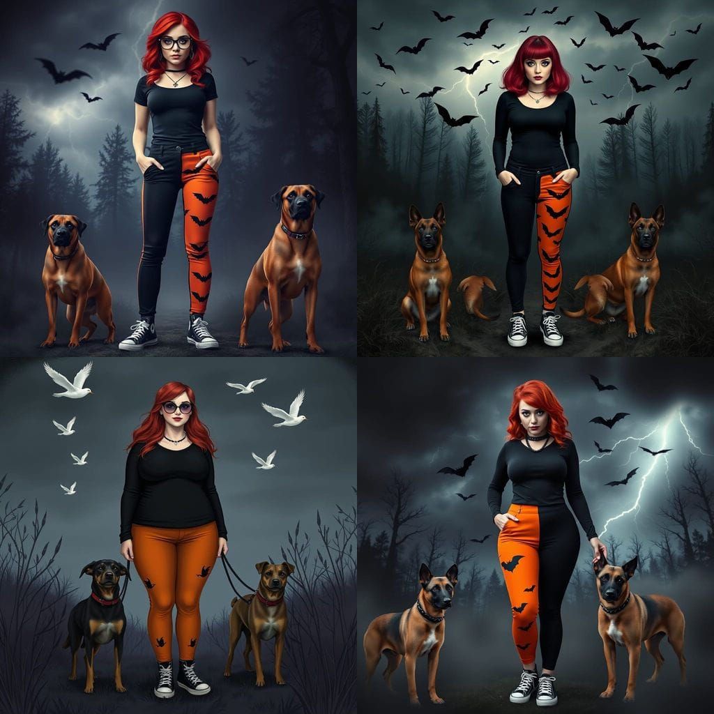 Gothic Goddess in Tim Burton Style