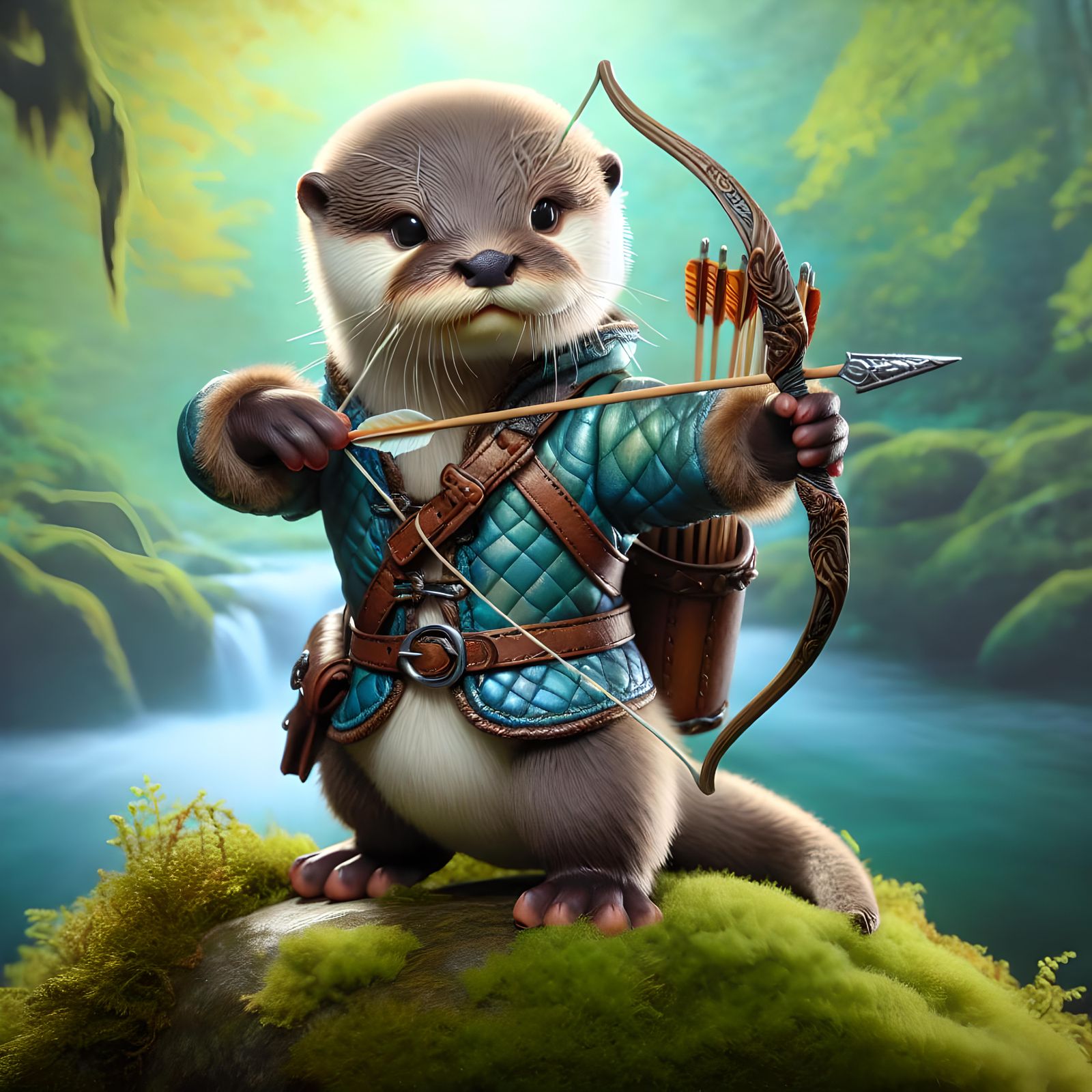 baby otter archery 🦦🏹