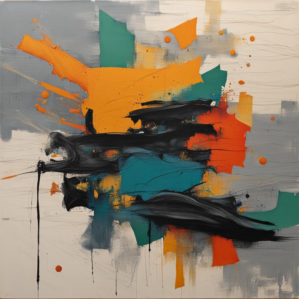 Abstract Art in Complementary Colors