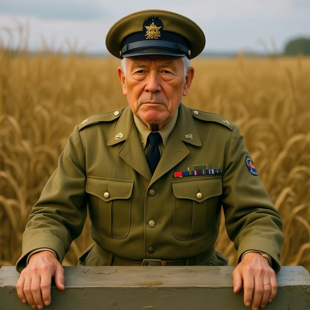 Majestic Eagle Soars Over American Flag Landscape