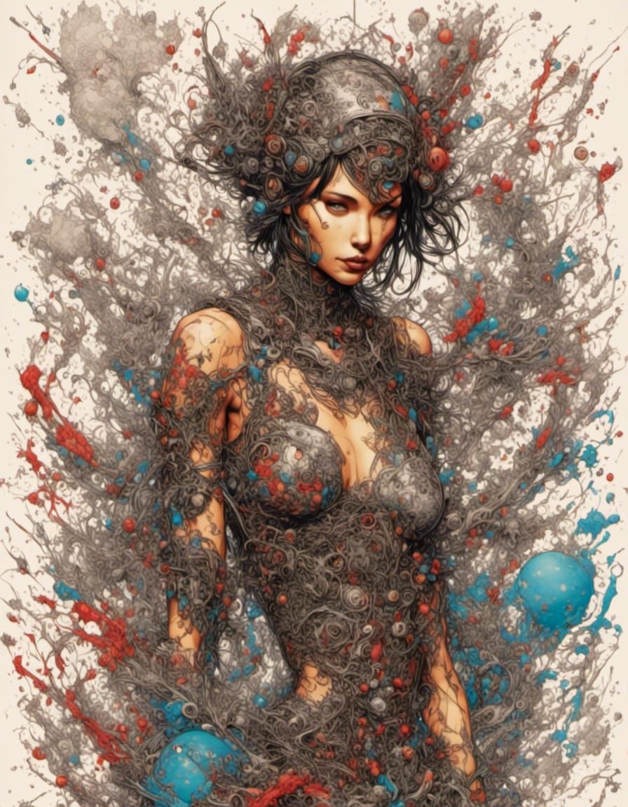 Stitch Character in Graffiti Style